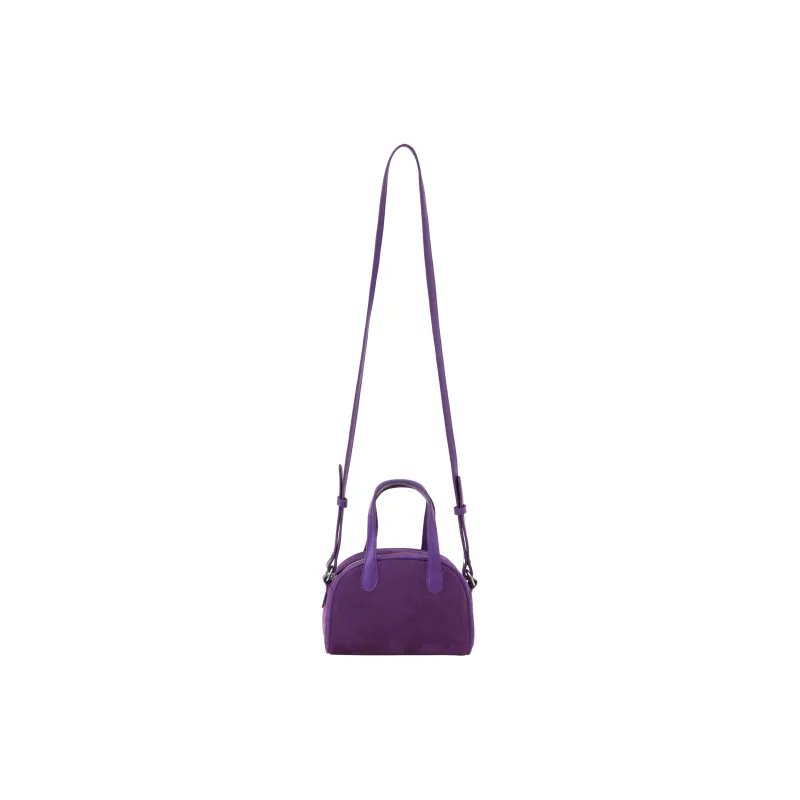 Crying Center PU Material Boston Bag, Crossbody Handbag Women's Purple-2