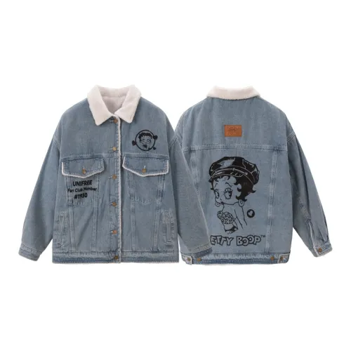 UNIFREE X Betty Boop™ Co-branded Series Denim Jackets Women's Blue