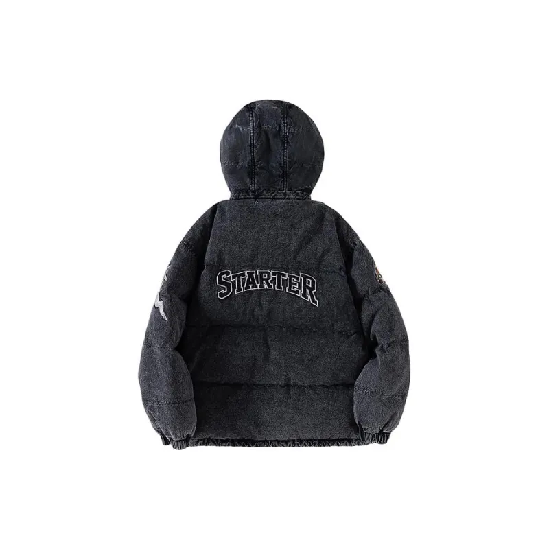STARTER Down Jackets Unisex Gray White-1
