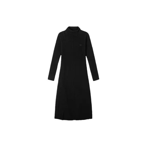 LACOSTE Long-Sleeved Dresses Women's Black