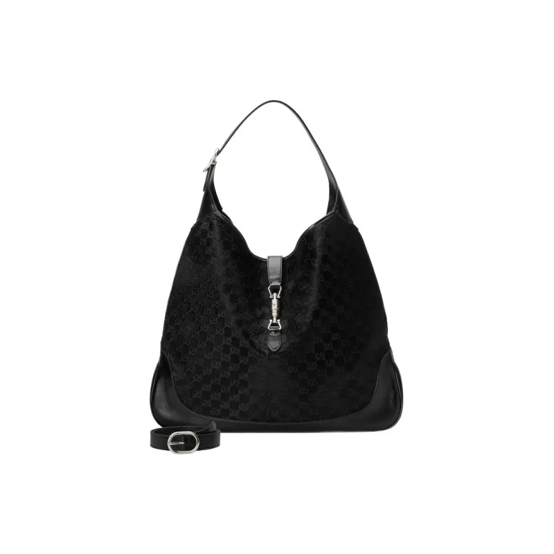 GUCCI Jackie 1961 Small Horse Leather Handbag Shoulder Bag Women's Black-1