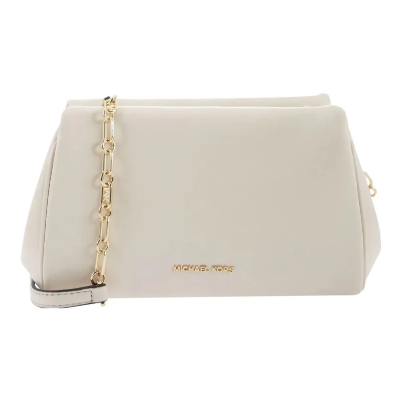 MICHAEL KORS Belle Leather Crossbody Bag Shoulder Bag Women's Cream-0