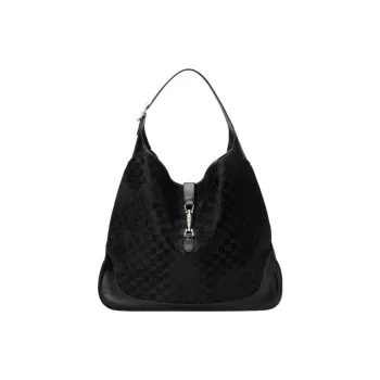 GUCCI Jackie 1961 Small Horse Leather Handbag Shoulder Bag Women's Black