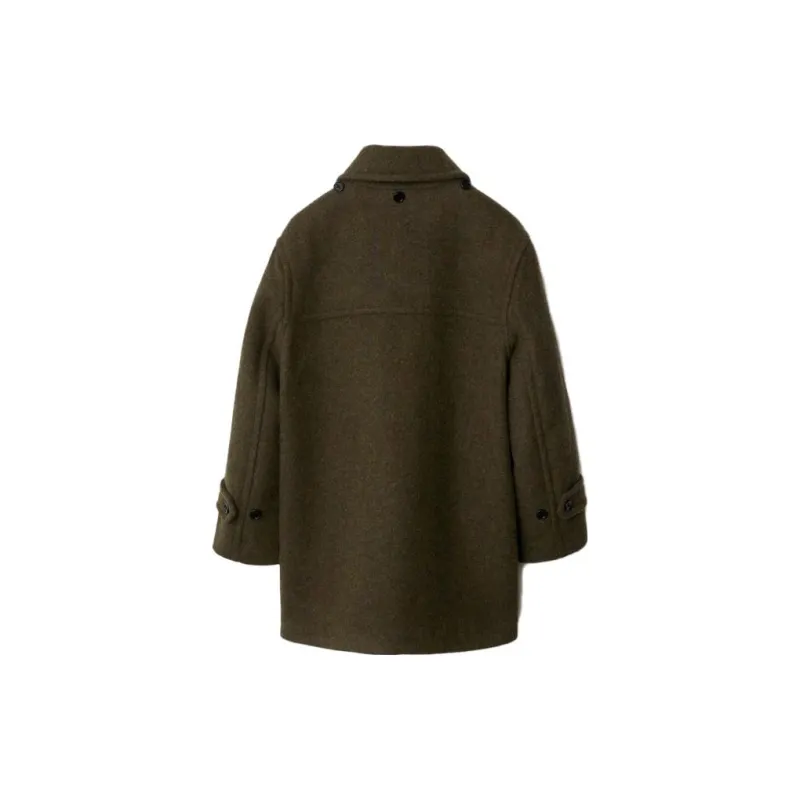 Burberry Single breasted Hooded Wool Coat-2