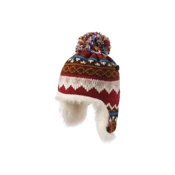 KENMONT Acrylic Wool Trapper Hats Women's Crimson