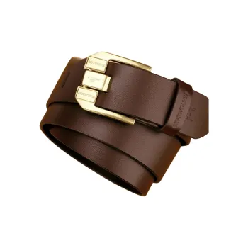 SEPTWOLVES Middle Aged Youth Casual Pin Buckle Cow Leather Leather Belts Men's Width  3.8CM