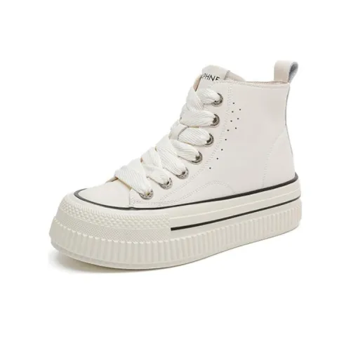 DAPHNE Canvas Shoes Women's High-Top Off White