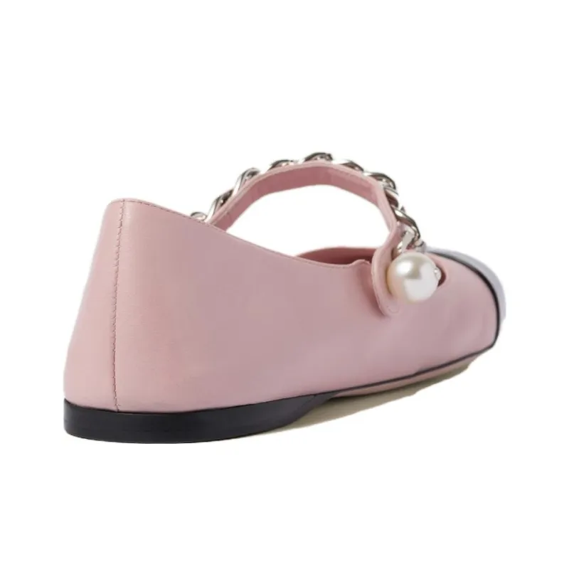 MIU MIU Flat Casual Single Shoes Women's Snow-3