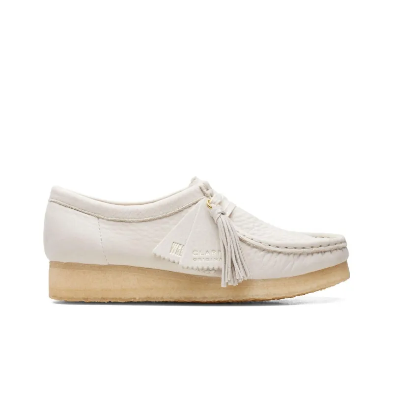 Clarks Originals Wallabee 'White Nubuck' Loafers Women's-1