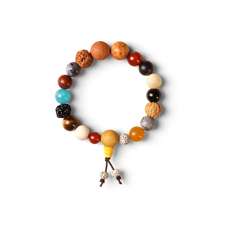 Shiban Bodhi, Wooden Colored Glaze, Ceramic, Woven Rope Bracelets Women's-4