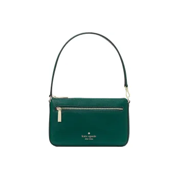 Kate Spade Leila Litchi Grain Leather Wrist Bag Handbag Regular Women's Dark Green
