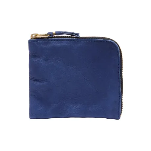 CDG Cow Leather Wallet Women's Marine Blue