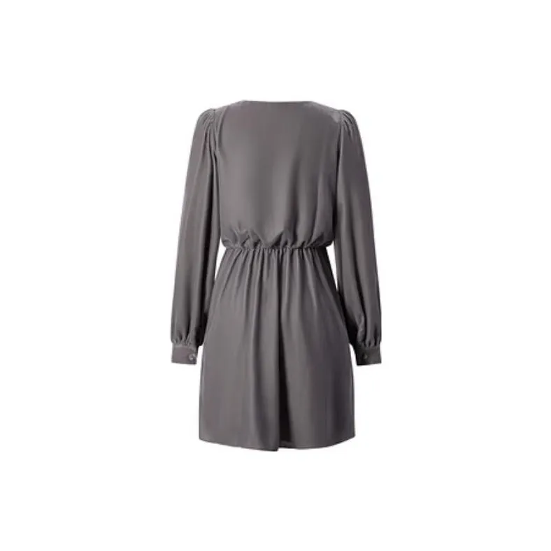 JZ. ANNAKRO Long Sleeved Dresses Women's Silver Gray-1
