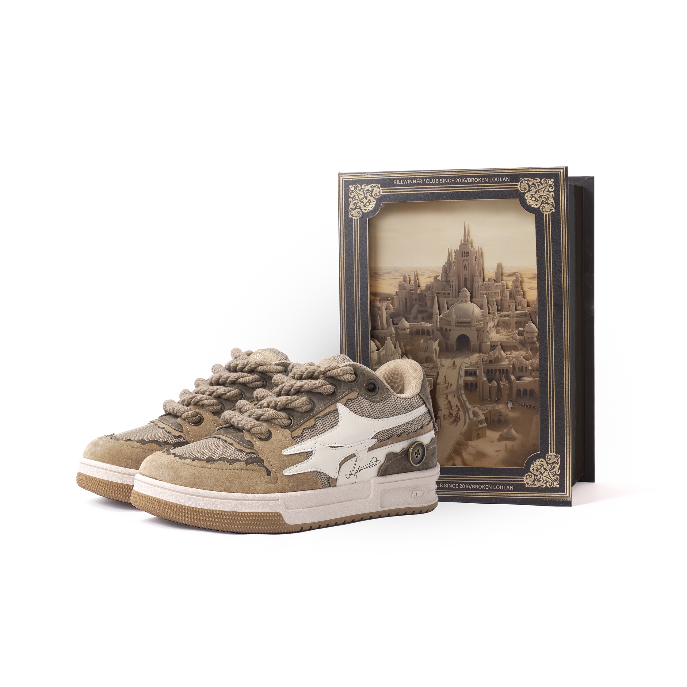 ★大人気★ KILLWINNER Noah's Ark スタイリッシュスニーカー KILLWINNER Noah's Ark Low Top Skateboard Shoes Unisex Brown