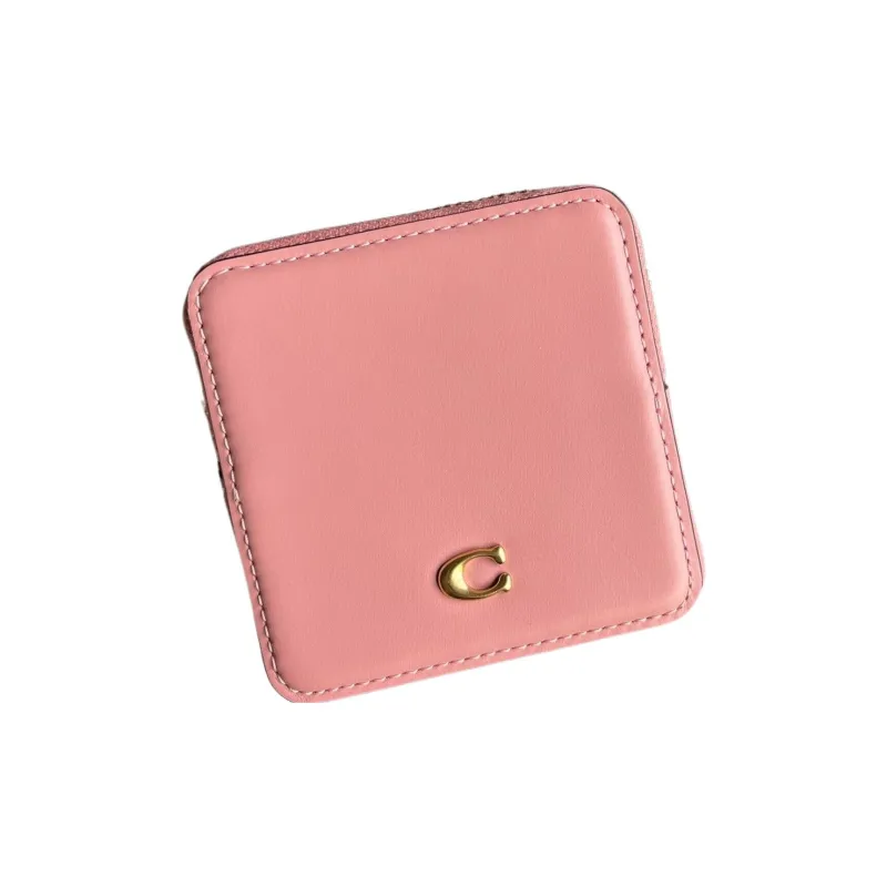 COACH Leather Wallet Coin Purse Women's Pink-1