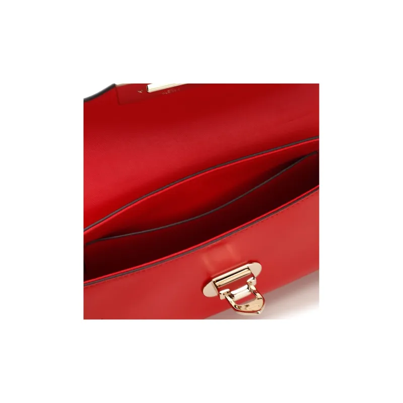 Valentino Brushed Calfskin Crossbody Bag Shoulder Bag Women's Red-4