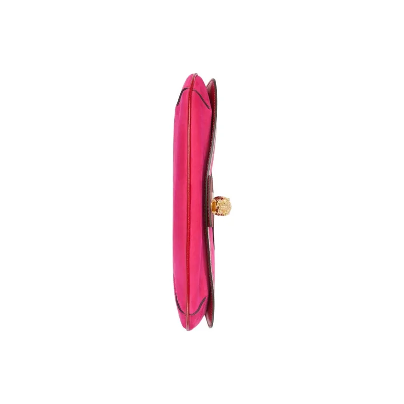 GUCCI Suede Bonded Leather Handbag Shoulder Bag Women's Pink-4