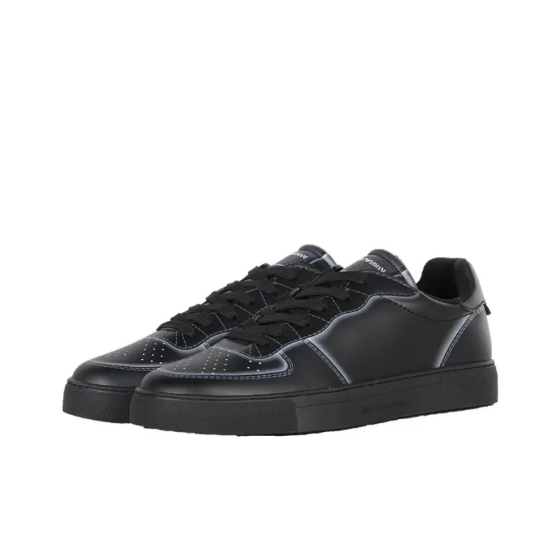 EMPORIO ARMANI Low Top Skateboard Shoes Men's Black-2