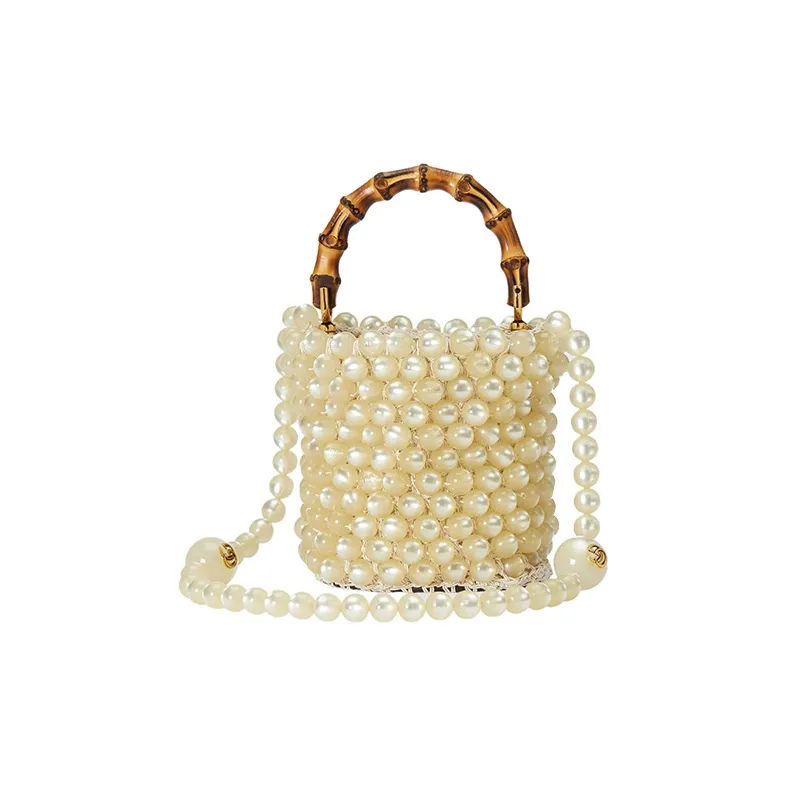 GUCCI Broadway Resin One Shoulder Handbags Small Size Women's White-4