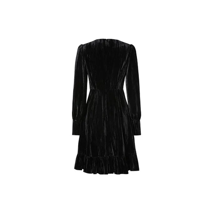 JZ Juzui Dress Women's Plain Black-1