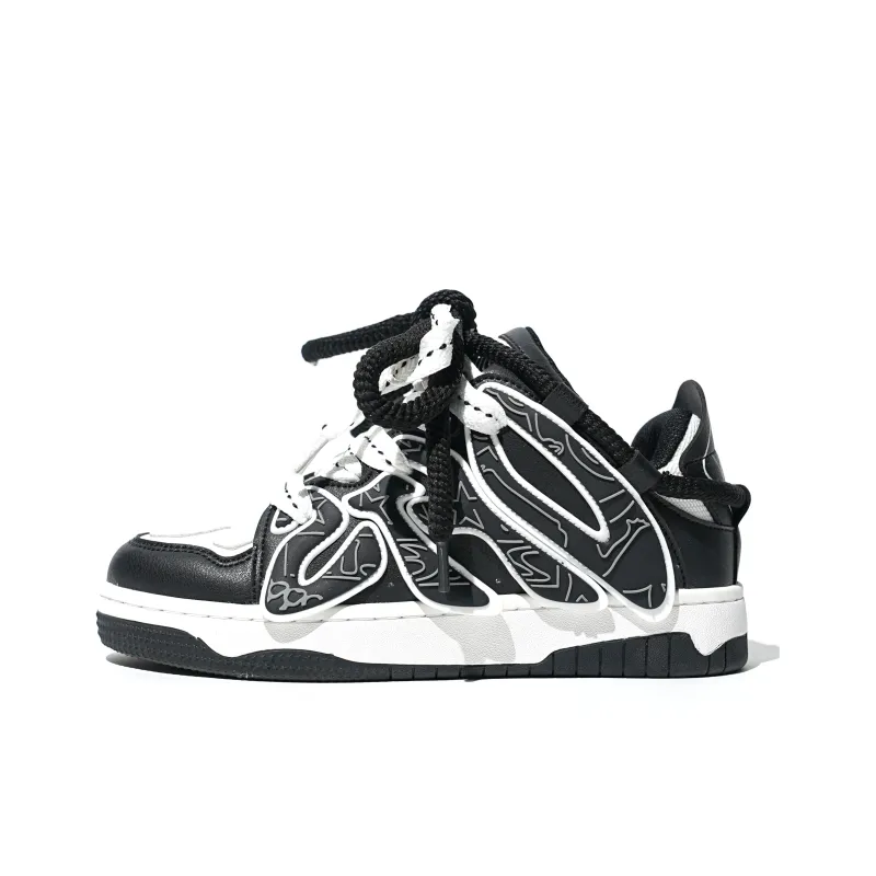 VFTS Puffy Shoes Warm Slip-Resistant Water-Resistant Cushioning Wear-Resistant Balance Low-Top Skateboard Shoes Unisex-0