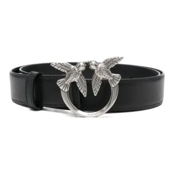 PINKO Love Berry Logo Plaque Buckle Belt