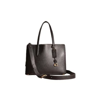 COACH Carter Leather Tote Bag Shopping Bag Shoulder Bag Crossbody Bag Handbag Large Size Women's Black