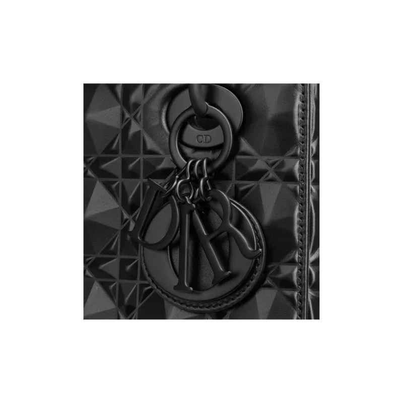 DIOR Lady DiorMy ABCDior Cow Leather Dior Bag Shoulder Bag Crossbody Bag Handbag Small Size Women's Black-5
