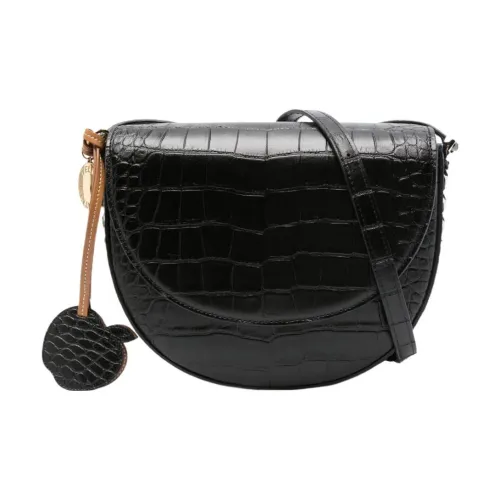 Stella McCartney Medium FrayMe Embossed-crocodile Shoulder Bag