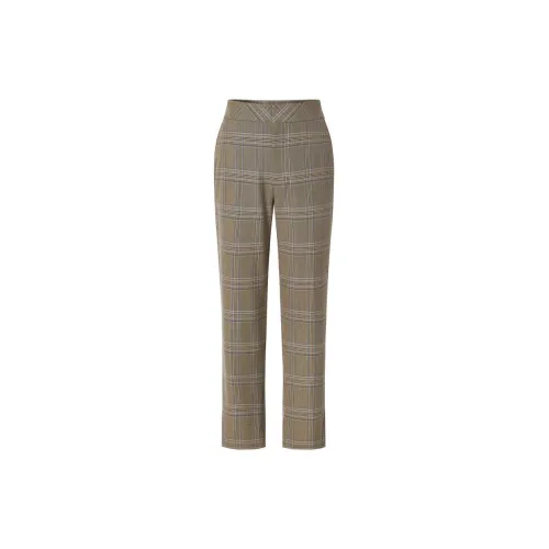 JZ. ANNAKRO Suit Trousers Women's Earth Yellow Pattern