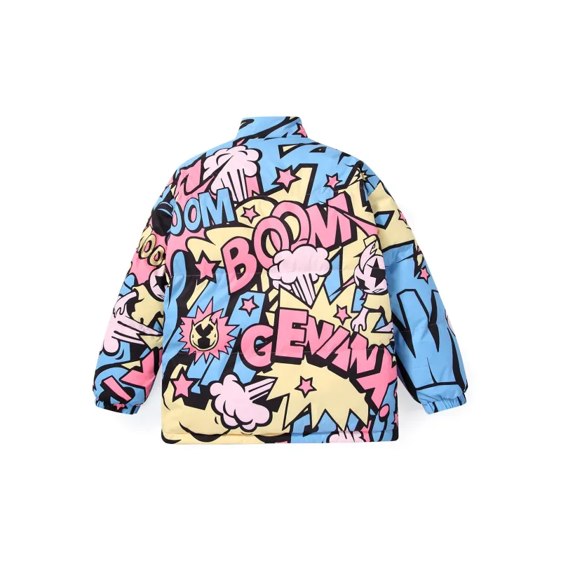 GENANX Puffer Jackets Unisex Individual Print-1