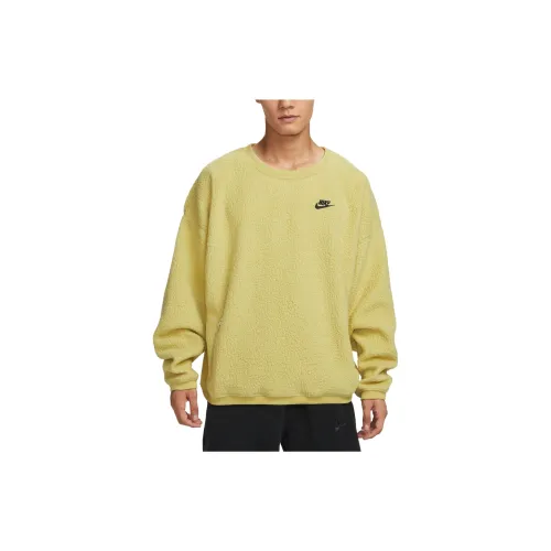 Nike Sweatshirts Men Light Golden Yellow