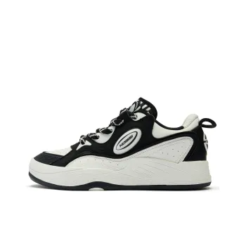 QIAODAN Egg Shoes Egg Waffle Cushioning Wear Resistant Low Top Skateboard Shoes Men's Black Ivory