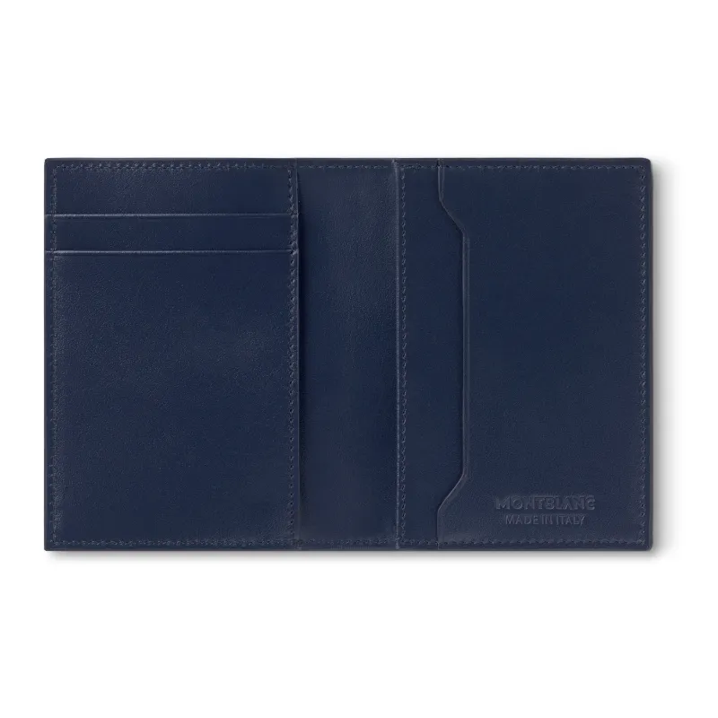 MONTBLANC Meisterstuck Grained Cow Leather Card Holder Men's Ink Blue-2