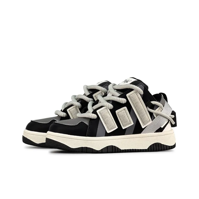OHJC Skateboard Shoes Unisex Low Top Gray/Black Gray-9
