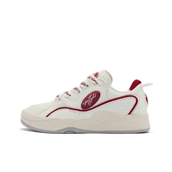 QIAODAN Egg Shoes Eggy Cushioning, Wear Resistant Low Top Skateboard Shoes Men's Ivory