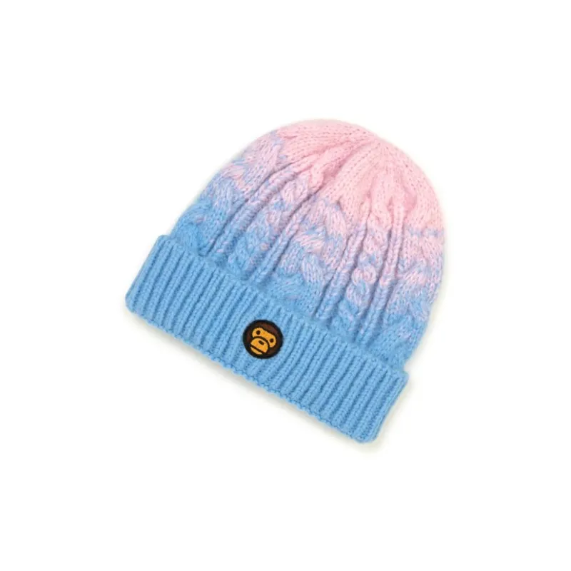Aape Knit Scarves Unisex Blue Pink-1