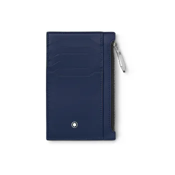 MONTBLANC Meisterstuck Grain Cow Leather Card Holder Men's Ink Blue