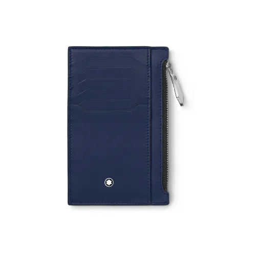 MONTBLANC Meisterstuck Grain Cow Leather Card Holder Men's Ink Blue