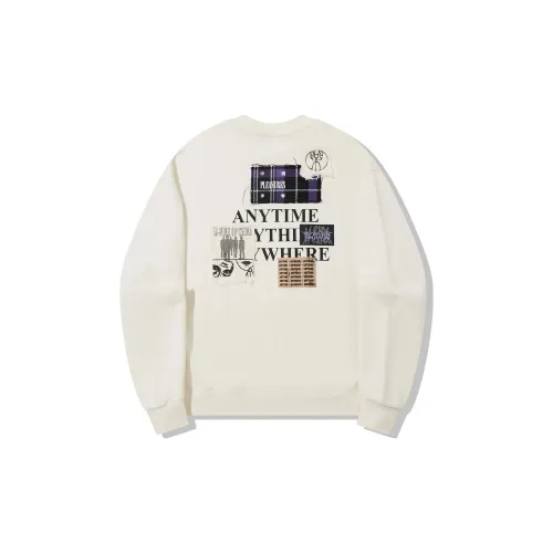 Pleasures X LiNing Sweatshirts Unisex Off White