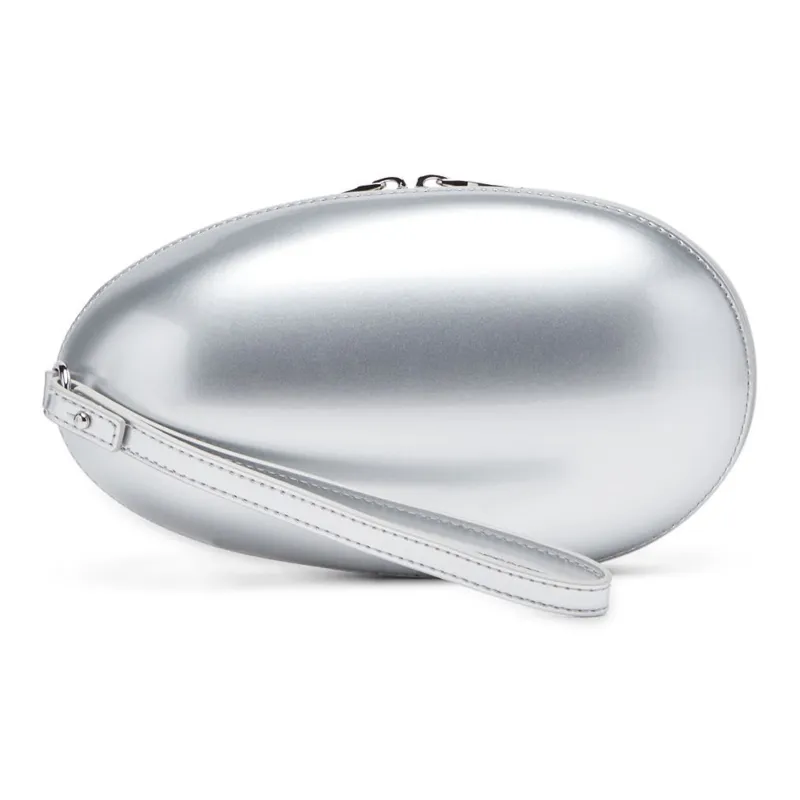 DIESEL Polyurethane Hand Clutch Regular Women's Silver-2
