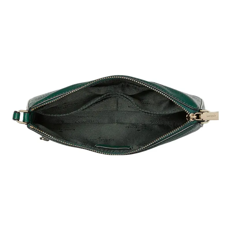 Kate Spade Leila Litchi Grain Leather Wrist Bag Handbag Regular Women's Dark Green-2