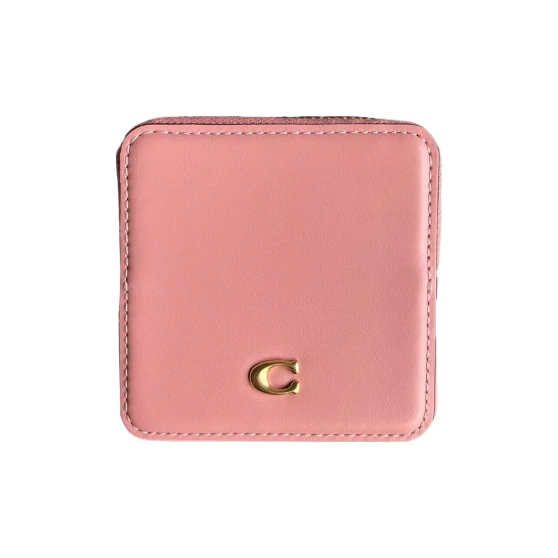 COACH Leather Wallet Coin Purse Women's Pink-0