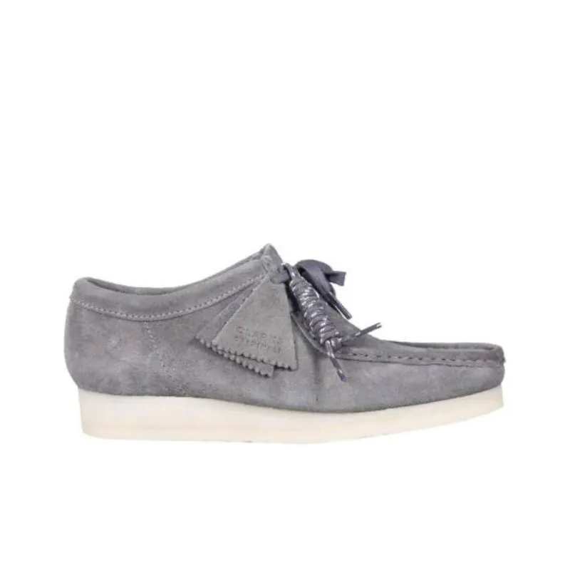 Clarks Originals Wallabee Boot Grey Suede Crepe-1