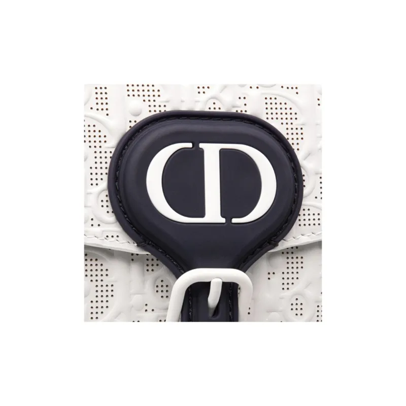 DIOR Bobby Cow Leather Crossbody Bag Shoulder Bag Women's White-3