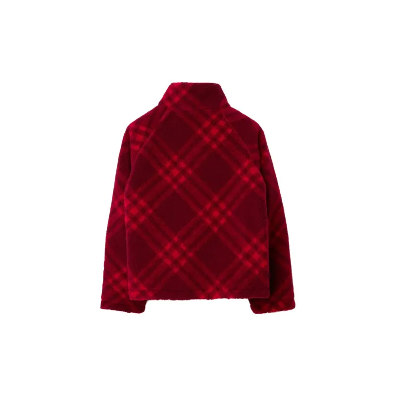 Burberry Checked Reversible Fleece Bomber Jacket-1