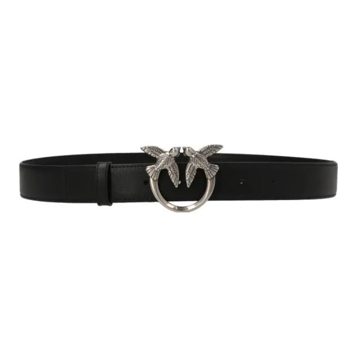 PINKO Love Berry Logo Plaque Buckle Belt-1