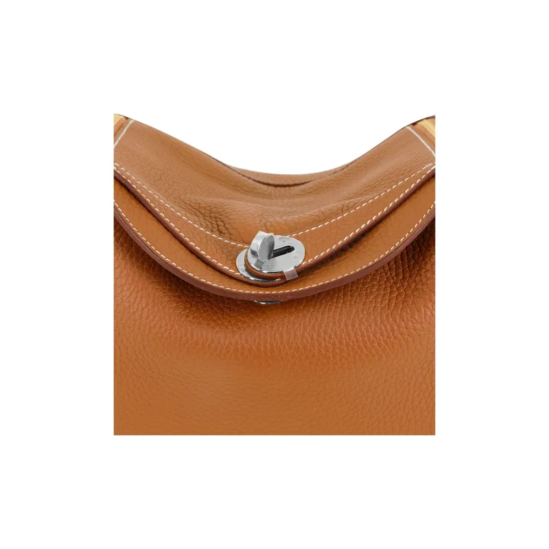 HERMES Lindy Taurillon Clemence Cow Leather Handbag, Shoulder Bag Women's-4