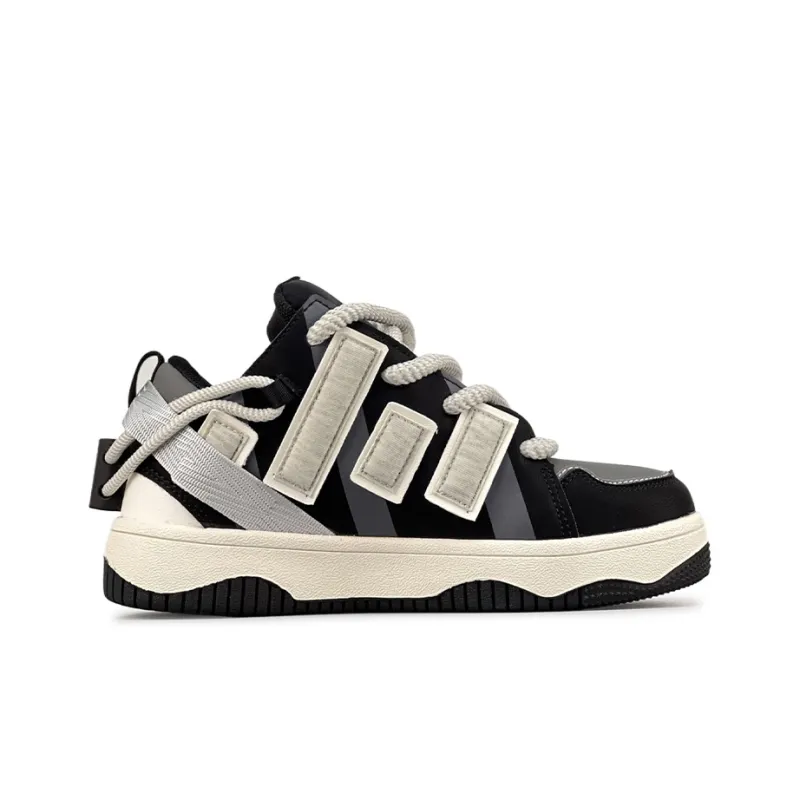 OHJC Skateboard Shoes Unisex Low Top Gray/Black Gray-8