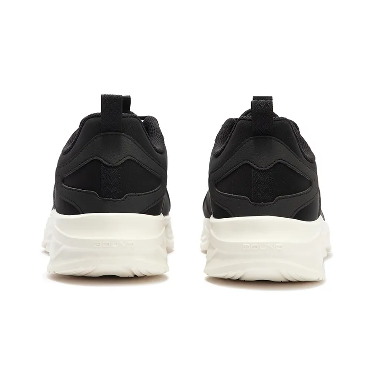 361° Low Top Running Shoes Men's Black White-3